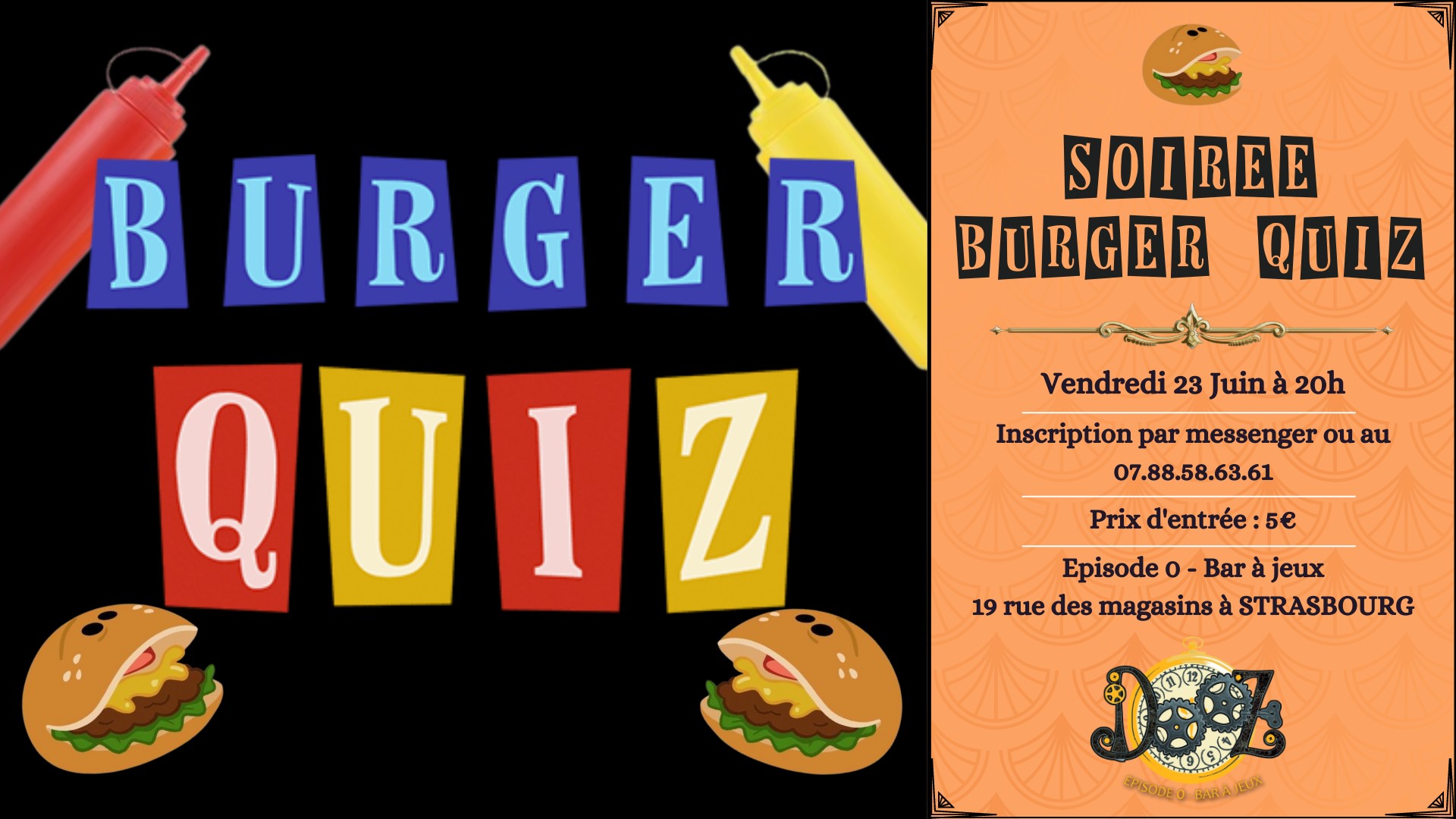 Image event - Soirée Burger Quiz par Dooz Escape